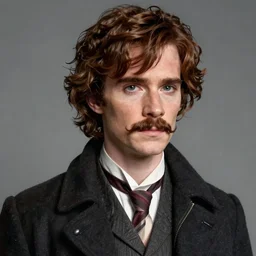 emma watson dressed as dr john watson, with moustache, with long hair, long shot, sherlock bbc movie, intricate, cinematic lighting, digital painting, artstation, concept art, smooth, sharp focus, art by artgerm and greg rutkowski and disney, detailed textures, award winning portrait studio lighting by jessica rossier and brian froud and gaston bussiere