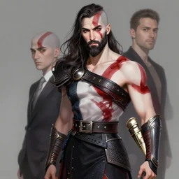 the portrait of the absurdly beautiful, graceful, elegant, sophisticated, fashionable realistic kratos, an ultrafine hyperdetailed illustration by kim jung gi, irakli nadar, intricate linework, bright colors, octopath traveler, final fantasy, unreal engine highly rendered, global illumination, radiant light, detailed and intricate environment
