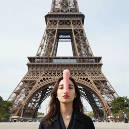 a woman with a nose bigger than the eiffel tower