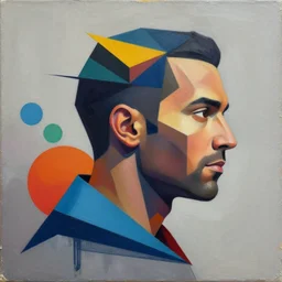 Doctor Manhattan profile picture by Sachin Teng, asymmetrical, Organic Painting , Matte Painting,  geometric shapes, hard edges, graffiti, street art:2 by Sachin Teng:4
