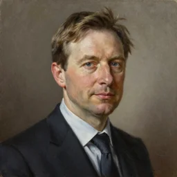“a detailed portrait of Mark Rutte, oil painting by Petrov-Vodkin”
