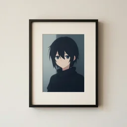 a picture frame hanging on the wall, a minimalist painting, pixiv, temporary art, skeuomorphic, ultra hd, sabattier filter