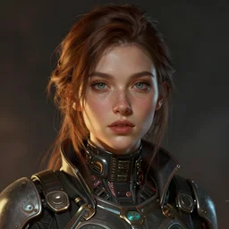 a beautiful digital art portrait of a woman, biopunk, artstation