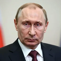 a decrepit gross portrait of vladimir putin