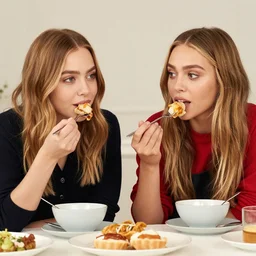 mary kate and ashley olsen eating mukbang
