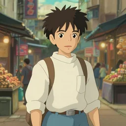 a wholesome animation key shot a market in the streets of hong kong by studio ghibli, animation, sharp, rendered in unreal engine 5, focused, anime key art by greg rutkowski, bloom, dramatic lighting
