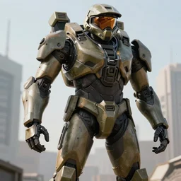 halo master chief as a giant mech