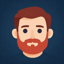face icon stylized minimalist portrait of a respectable dignified 3 0 ish pentecostal preacher with kind eyes and red beard and hair, serge birault, global illumination