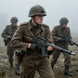 the fog of war by horst faas, war, high detail, photography, realistic, soldiers, high resolution