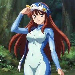 yuri tamura with a fish suit anime trending illustration by oda