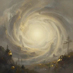 a retrowave style artwork of europa national park, a land of the dead, divine, hazy, volumetric lighting, spacetime bending, very detailed, serene, gold accents, washed out colors, beautiful artwork, master level composition, raytracing