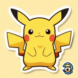 cute miss mascot pashmilla pashmilla cinccino pokemon sticker art, cronobreaker, beeple game icon