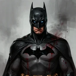 A horror version of batman, bloody, dark, trending on artstation, digital art, portrait