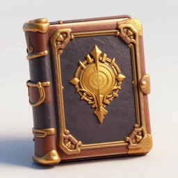 fantasy spell book, stylized, 3 d, highly detailed, concept art, cel shading, toon shading, outline shader, anime shader, 4 k, unreal engine, blender, artstation