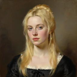 jane austen blondie blond, painting by rossetti bouguereau, detailed art, artstation