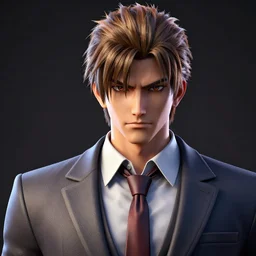 kiryu majima, yakuza!!!, close - up, wearing a suit and tie, cg society contest winner, neo - dada, prerendered graphics, handsome, official art, public art, dramatic, ray tracing reflections, 3 d game character, zbrush, blender, octane render