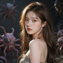 a girl merge with parasite monster
