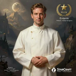 realistic priest Enrico Pucci, elegant, digital painting, concept art, smooth, sharp focus, illustration, from StarCraft by Ruan Jia and Mandy Jurgens and Artgerm and William-Adolphe Bouguerea