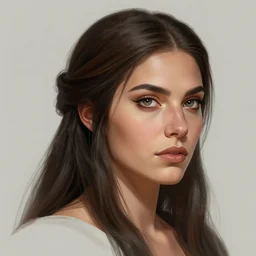 head and shoulders portrait of a barbarian, female, high fantasy, d & d, by luis royo, face details, extremely detailed, digital illustration, smooth