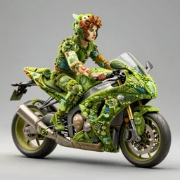 motorbike made of plants, by giuseppe arcimboldo and paul barson and annie leibovitz and faith yata and artgerm and alphonse mucha, photorealistic, f 1. 8, soft lightning, high detail, 8 k