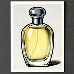 medium shot, 1 9 th century perfume bottle ads, illustration on top of a dithered photo, in the style of ben - day halftone dots by benjamin henry day, roy lichtenstein, detailed, 8 k