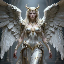 the angel queen, 4 k, intricate detailed, jaw dropping, gorgeous, surreal, octane render