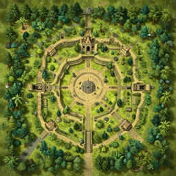 d & d style dungeon forest map