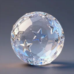 a realistic 4 star crystal dragon ball, concept art, trending on artstation 3 d.