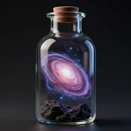 high res universe contained within a bottle 4k