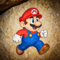 cave painting of super mario