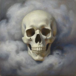 a detailed painting of the carnival of souls, close up, swirly clouds, oil painting, muted colours, soft lighting