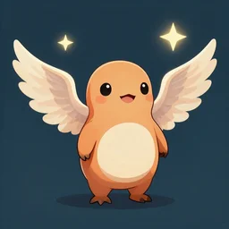 magical platypus with wings digital art