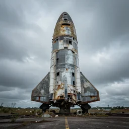 abandoned rocket ship
