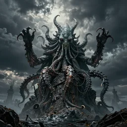 a civil war era photo of cthulhu