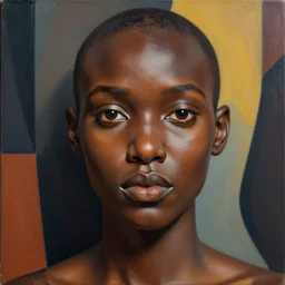 detailed portrait in femininity, realistic face sculpted features, ethnic, exotic, arabic, african, melanin, deep clear eyes, statuesque, warm glowing skin, chiaroscuro, tangible, angular impressionism, mocha, arabesque backdrop, contemporary, modern fashion, rich colors, collins yeh rutkowski bussiere mullins leyendecker