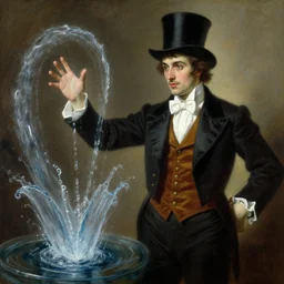 attractive magician man, casting water magic. highly detailed painting by gaston bussiere, craig mullins, j. c. leyendecker 8 k