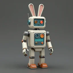 ( ( ( ( ( 1 9 5 0 s retro future robot android 1 9 8 0 s robot rabbit. muted colors. ) ) ) ) ) by jean - baptiste monge!!!!!!!!!!!!!!!!!!!!!!!!!!!!!!