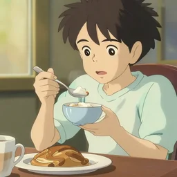 breakfast, no people, a close - up, digital art, illustrations, by makoto shinkai and studio ghibli
