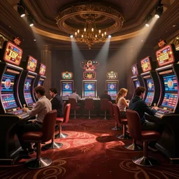 photo environment 1 9 7 0 s casino interior : 8 k rtx hdr volume light concept studio matte painting environment digital illustration style, artstation artur tarnowski, mihai muscan, marcin tomalak, marta leydy, marcin stepien, charlotte hughes, zuzanna dabrowa