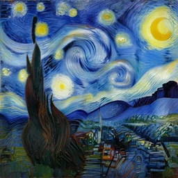 starry night by bob ross
