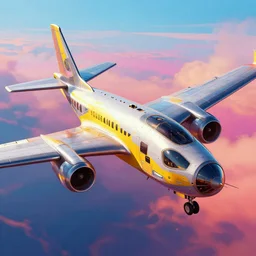 Fallout Airplane Concept Art, futuristic, sci-fi, vibrant colors, 8k photorealistic, HD, high details, trending on artstation