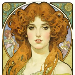 beautiful face georgian girl curly hair portrait, by artgerm, cushart krenz, greg rutkowski, storyboard, mucha. art nouveau. gloomhaven, swirly vibrant ripples, gaudy colors, sharp edges. ultra clear detailed. 8 k. elegant, intricate, octane render