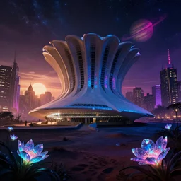 urbex by oscar niemeyer, flowers uv light laser cgsociety sunlight crystal at dawn at dusk postcyberpunk liberty city neon noir water thermal vision tron assassin's creed cosmic futuristic vice city at night cyberpunk apocalyptic universe anime darkacademia evil forest saturn desert, archdaily, wallpaper, highly detailed, trending on artstation.