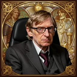 photography of stephen hawking!!!, deep focus, warhammer 4 0 k, d & d, fantasy, intricate, elegant, highly detailed, digital painting, artstation, concept art, matte, sharp focus, illustration, hearthstone, art by artgerm and greg rutkowski and alphonse mucha