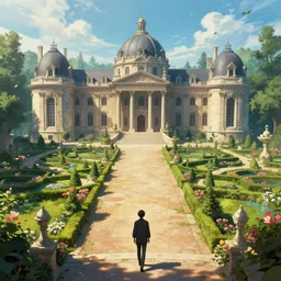 the sandman, palace, garden, cinematic, artstation