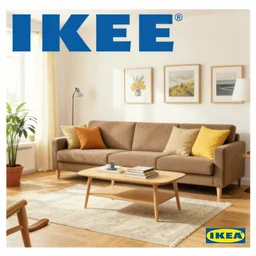 IKEA catalogue photo of a living room, by Quentin Blake