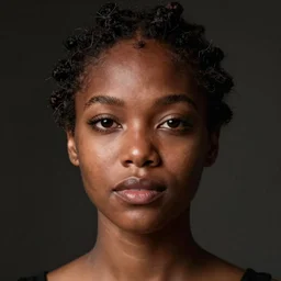 Alex Jones as a black woman, ultra detail