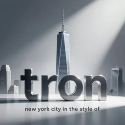 “ new york city in the style of tron ”