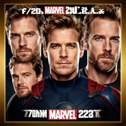A full portrait photo of marvel comic character, f/22, 35mm, 2700K, lighting, perfect faces, award winning photography.