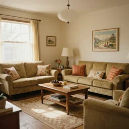 a 1970's living room
